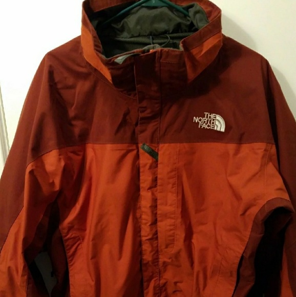 north face burnt orange jacket